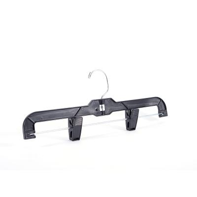 China Modern wholesale thickened black plastic hangers, hangers for pants hangers and clips for sale