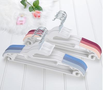 China Modern anti-slip and non-trace drying clothes rack dry and wet plastic clothes rack for adult household wardrobe hanger for sale