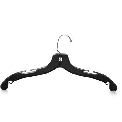 China Modern Hot Black Plastic Coat Hanger 360 Swivel Metal Hook And Sturdy Metal Pad Non-Slip Clamp for sale