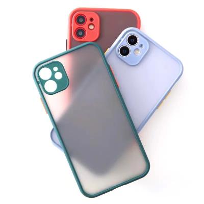 China Matte Phone Cases Color Combo Smoke Camera Protective PC TPU Shockproof Hybrid Cell Phone Bumper Cover For iPhone 15 14 13 12 11pro max for sale