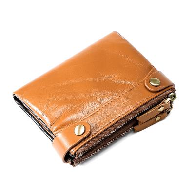 China RFID Personalized Wallet 2020 Men Fashion Small Short Leather Wallet For Man for sale