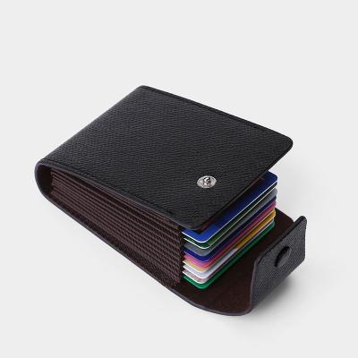 China Fashion Custom Logo PU Leather Card Holder Women Men Credit Card Leather Name Card Holder for sale