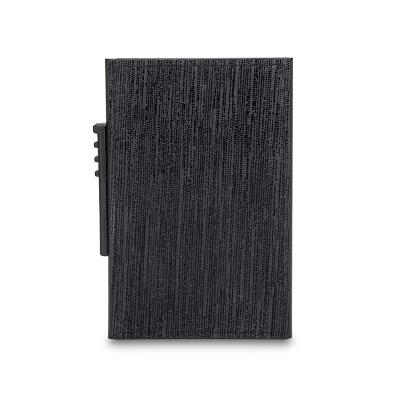 China Fashion Pop Aluminum Card Bank Cover Genuine Leather Card Holder Case for sale