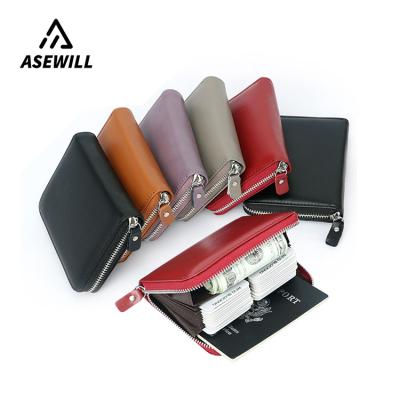 China Fashion Large Capacity 24 Card Slots Travel Passport Card Holder Wallet Leather For Travel for sale