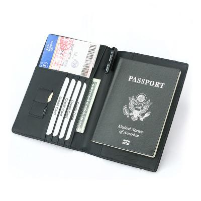 China New Arrival Custom Leather Passport Cover Case Wallet RFID Travel Wallet Passport Holders Waterproof for sale