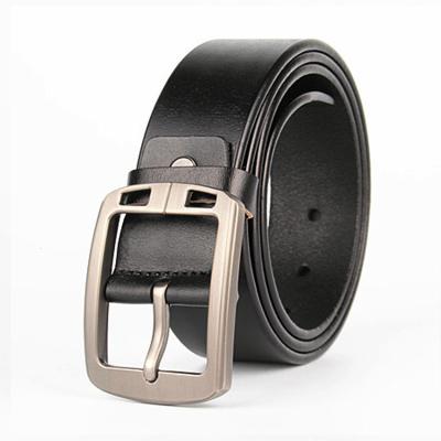 China Pin buckle belt jeans whip classic 100 125 cm belt strap for mens fashion business black leather OEM for sale