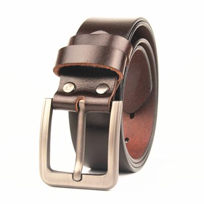 China Durable 140cm Plus Size Mens Cowhide Genuine Leather Belt For Mens Pants Jeans Ally Pin Buckle Belt for sale