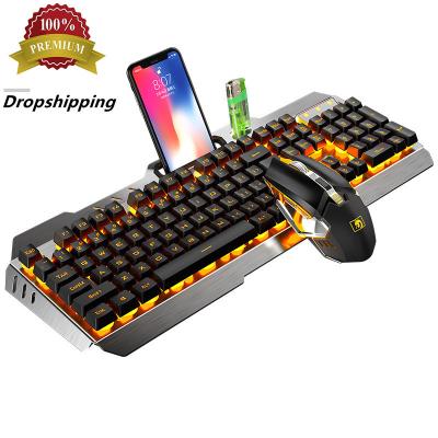 China KB02A Anti-drop Factory Wholesale RGB Keyboard, Mini Keyboard And Mouse Combo, Wireless Keyboard Gaming For PC LAPTOP for sale