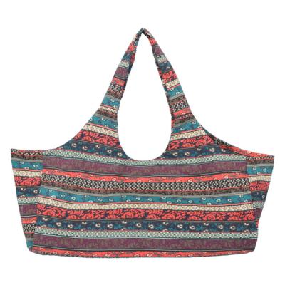 China Custom Made Eco-friendly Unique Fabric Cotton Canvas Style Yoga Bag Beauty Body Beauty Body Fitness Bag Yoga Bag for sale