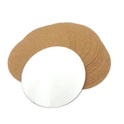 China OEM High Quality Viable Cork Round Adhesive Backed Self Adhesive Coaster from Cork Coaster Factory for sale