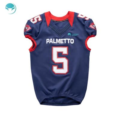 China Anti-Bacterial Free design fully customizable sublimation american football uniform 100% Polyester Game American football jerseys for sale