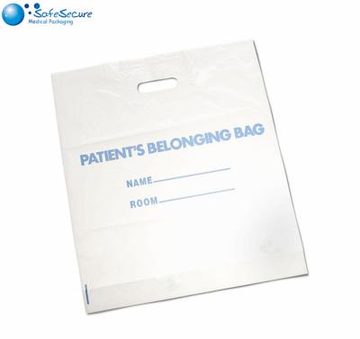 China Transparent or white transparent or white patient belongs bag for hospital patient owns personal belongings for sale