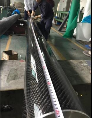 China 100mm big diameter 4m length carbon fiber tube rod shaft  roller for paper industry printing etc for sale