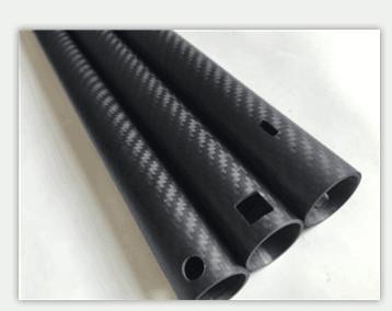 China CNC cutting drilling carbon fiber tube carbon fiber pole 25*21.4*1410mm for sale