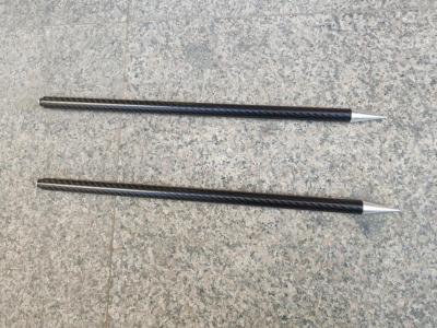 Chine high stiffness telescopic carbon fiber tubes with metal tip/point at end à vendre