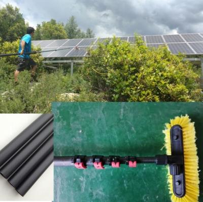 China Extend length 5.1 meter home service carbon fiber  solar panel cleaning pole for sale