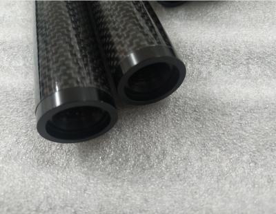 China Does carbon fiber tubes can be make screw threads directly-- Carbon tubing with Anodized aluminum combine for sale