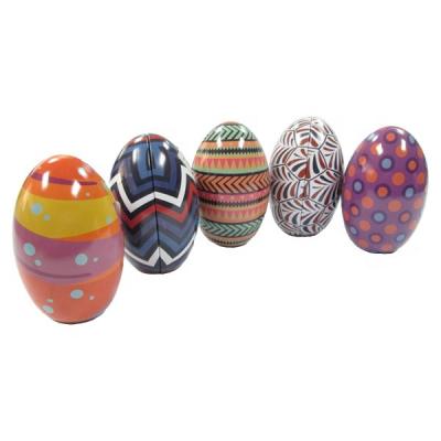 China Fantastic Recycled Materials Easter Day Egg Shape Tin Box For Decoration, Popular Symbolic Eggs Tin For Gift Inside for sale