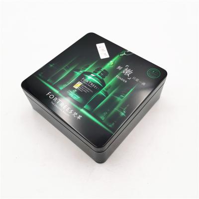 China Custom Square Recycled Materials Metal Tin Box For Cosmetic Packaging for sale