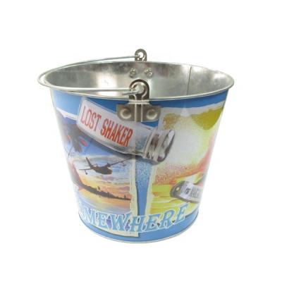 China Recycled Materials Beer Bucket For Ice Custom Metal Tinplate for sale