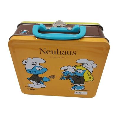 China Recycled Materials Customized Food Grade Metal Packaging Rectangle Lunch Tin Box for sale