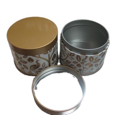 China Recycled Materials Custom Design Decorative Candle Tin With Double Layer - Decorative Outer Sewn Body And Seamless Liner for sale