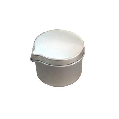 China Recycled Materials Massage Candle Packaging Tin Box Tinplate Tin Dongguan Factory Professional Round Seamless With Pouring Spout 1oz 2oz 3oz 4oz for sale