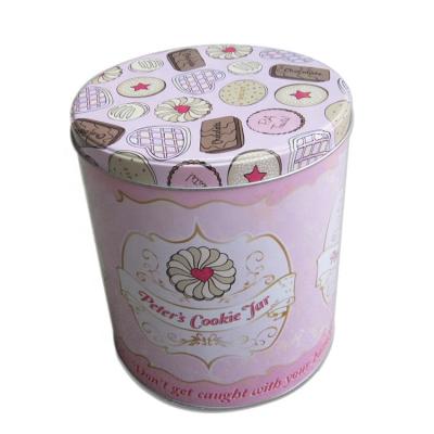 China Custom Full Color Printed Round Packaging Recycled Materials Candy Chocolate Tin Box for sale