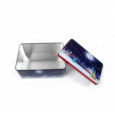 China Recycled Rectangular Metal Tin Box Christmas Gift Packaging Materials Each Tin Box in a poly bag, suitable quantity in an exporter carton. tinplate for sale