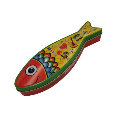 China Recycled Materials Customized Fish Shape Metal Tin Box For Gift for sale