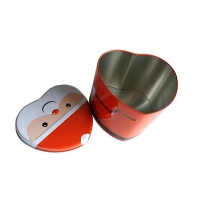 China Decorative Heart Shaped Silver Recycled Materials Tin Box for sale