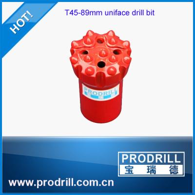 China T45-89mm uniface drill bit for Quarry & mining for sale