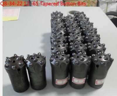 China Q8-34-22 12-65 Tapered button bits in quarrying and mining for sale