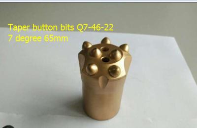 China Taper button bit Q7-46-22 7-65MM for driller in quarrying,and mining. for sale