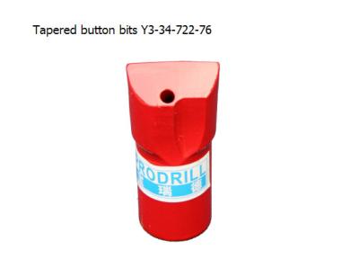 China Tapered button bits Y3-34-722-76 for sale