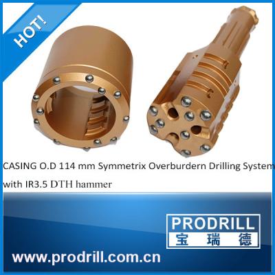 China DTH hammer DHD3.5 Symmetrix Overburdern Drilling System casing 114mm for sale