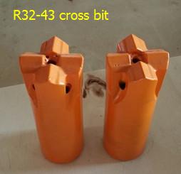 China R32 43 cross bit Tapered Button Bit for quarrying for sale