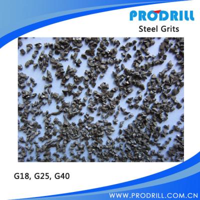 China Grit blasting abrasive steel grit G18 G25 G40 for sale