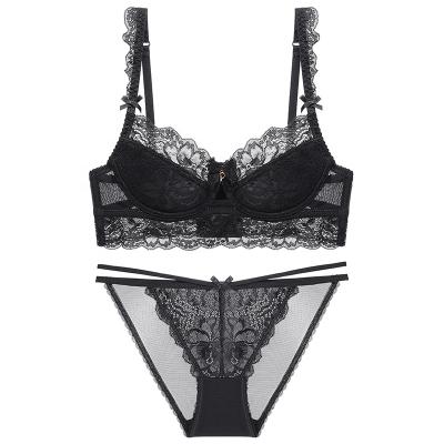 China QUICK DRY sexy QUICK DRY slim girl section lace ladies underwear bra set for sale