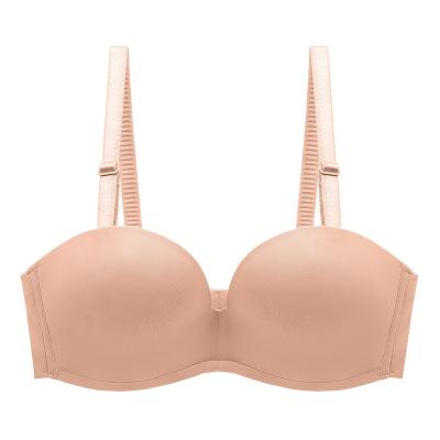 China New Style Big Size Evening Dress Upwomen Breathable Bra Push Up Non-slip Hot Sexy Nude Bra for sale