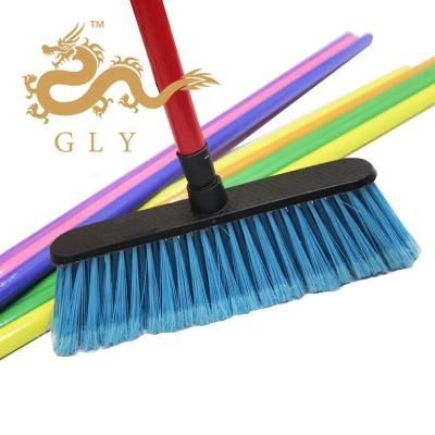 China GLY Eco-friendly Chinese Manufacturers Plastic Broom Head With Wooden Handle for sale