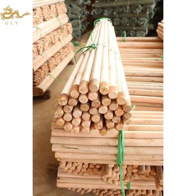 China Straight Yiwu GLY Below $1 Dollars Chinese Floor Tools Natural Wooden Broom Stick for sale