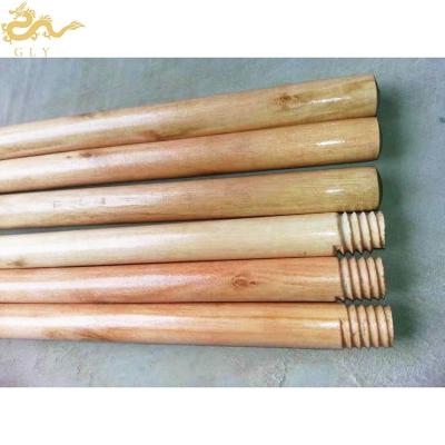 China Straight Escobas Machine Making Varnished Wooden Stick Broom Handle for sale