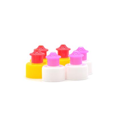 China Non Spill Hot Selling 28/410 Plastic PP Shampoo Cap Screw Pull Push Cap For Bottle for sale