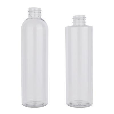 China Non Spill Large Quantity In Stock 240ml Transparent PET Plastic Bottles For Liquid And Gel for sale