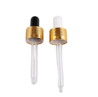 China Non spill good price hot sale 18mm 20mm 24mm 20/400 glass dropper with metal aluminum cap for sale