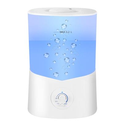 China 30-40' Ž ¡ 3.2L Large Capacity Portable Ultrasonic Cool Mist Top Home Room Air Filling Humidifier For Bedroom for sale