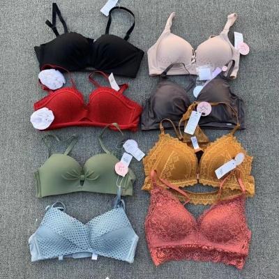 China High Quality Two Cups QUICK DRY Hooks Bra & MIX Clearance Store Factory Wholesale Mix Designs Sexy Women DOT Pattern Mix Size 32-38ABC for sale