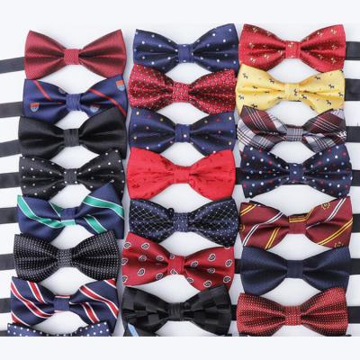 China Polyester Checked Wholesale Classic Bow Tie Ties Self Tie Bow Ties For Men for sale