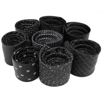 China Normal Manufacturer High Quality Wholesale Logo Black Silk Tie Custom Made From China for sale